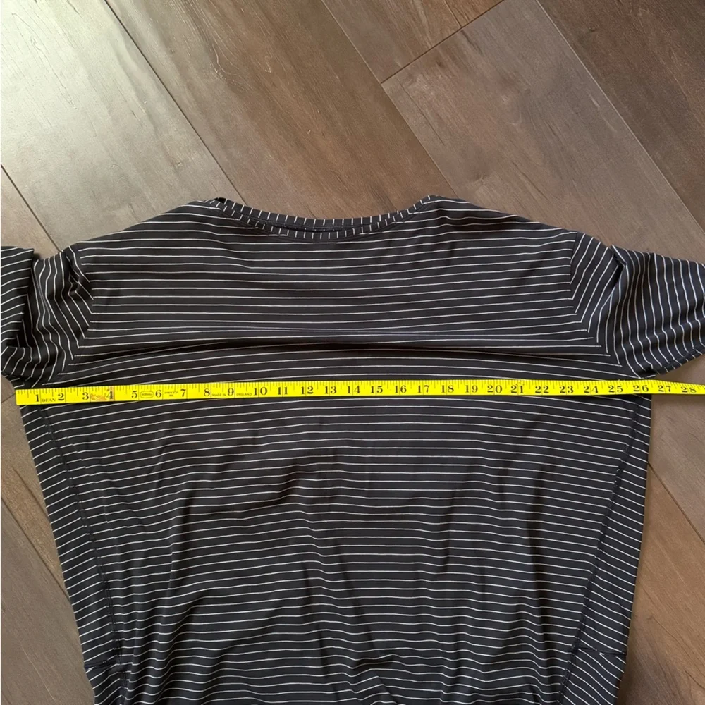 lululemon athletica Black and White Striped Long Sleeve Tee